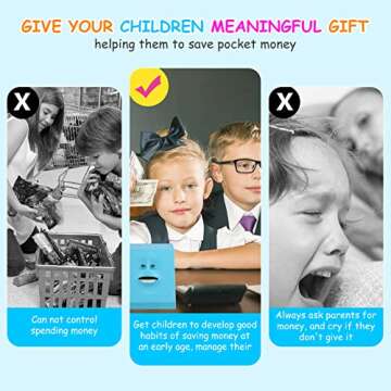 AOZBZ Face Bank, Face Money Eating Box Cute Facebank Piggy Bank for Coins Box Brick Automatic Money Coin Saving Bank for Children Toys Gifts Home Decoration (for up 3 Years Old)