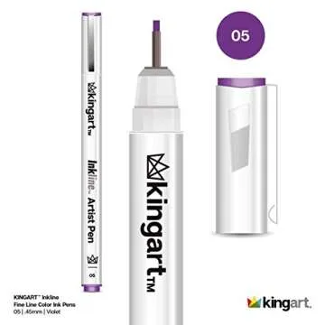 KINGART 435-8 Precision Graphic Pens - 8 Assorted Colors