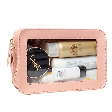 FFpaw Clear Makeup Bag Small TSA Approved Organizer