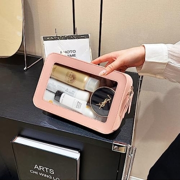 FFpaw Clear Makeup Bag Small TSA Approved Organizer