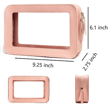 FFpaw Clear Makeup Bag Small TSA Approved Organizer