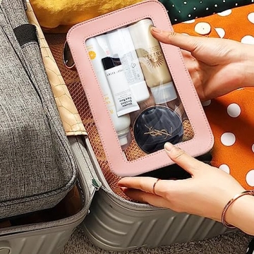 FFpaw Clear Makeup Bag Small TSA Approved Organizer