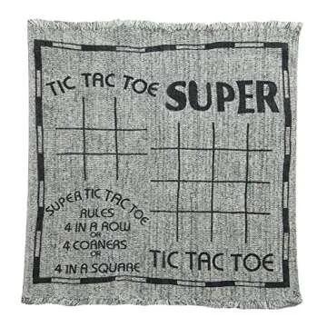 Lulu Home Jumbo Checkers, Giant 3-in-1 Checkers Game Rug Board Game Set, 2 Players