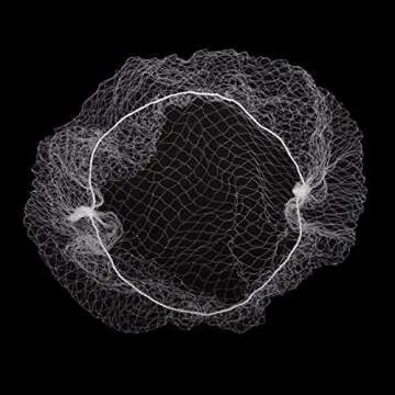 Askuang 20 Invisible Elastic Edge Mesh Hair Nets - 20PCS Individual Packing for Women's Sleeping, Ballet, Kids' Hair Buns, Cooking, Food Service, Wig Nets, 50cm White