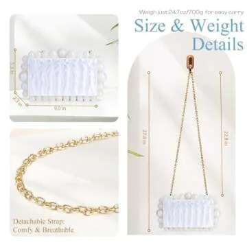 Elegant SIOKUY Acrylic Clutch with Pearl Marble Design