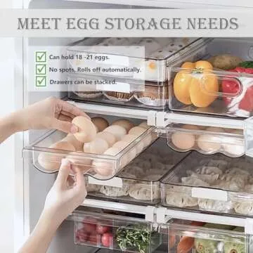 Large Capacity Egg Holder Tray for Refrigerator
