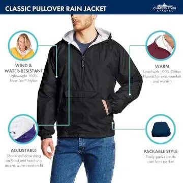 Charles River Wind & Water-Resistant Pullover Jacket