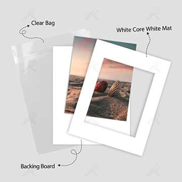 25 Pack 11x14 White Picture Mats for 8x10 Photos