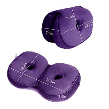 Dual Comfort Cushion Lift Hips Up Seat Cushion, Beautiful Buttocks Latex Cushion Orthopedic Posture ...