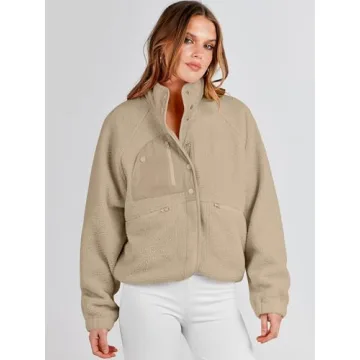 ANRABESS Women's Warm Fuzzy Fleece Jacket Fall Winter Outwear