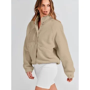 ANRABESS Women's Warm Fuzzy Fleece Jacket Fall Winter Outwear