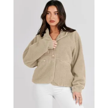 ANRABESS Women's Warm Fuzzy Fleece Jacket Fall Winter Outwear
