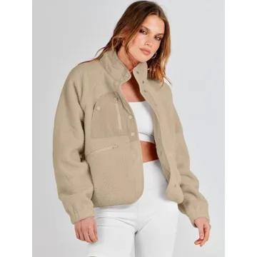 ANRABESS Women's Warm Fuzzy Fleece Jacket Fall Winter Outwear