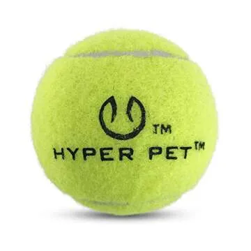 Hyper Pet Tennis Balls for Dogs; Pet Safe Dog Toys for Exercise and Training; 2 Count (Pack of 1); C...