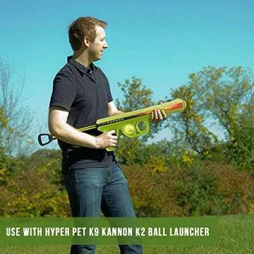 Hyper Pet Tennis Balls for Dogs; Pet Safe Dog Toys for Exercise and Training; 2 Count (Pack of 1); Colors May Vary; Green