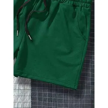 GORGLITTER Men's Summer Graphic Track Shorts with Pockets