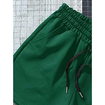 GORGLITTER Men's Summer Graphic Track Shorts with Pockets