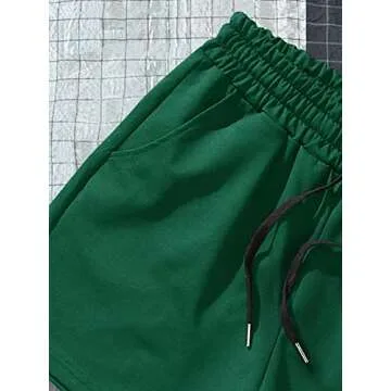 GORGLITTER Men's Summer Graphic Track Shorts with Pockets