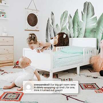 Delta Children Fancy Wood Toddler Bed - Greenguard Gold Certified, Grey