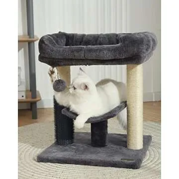 Hoopet cat Tree Tower,cat Scratching Post for Indoor Cats,Featuring with Super Cozy Perch,Cat Self G...