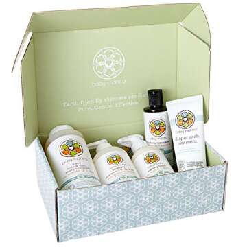 Baby Mantra Complete Newborn Gift Set, EWG Verified, Natural and Hypoallergenic Bath & Skin Care Pro...