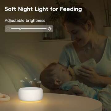 HOUSBAY Baby Sound Machine with Night Light Features