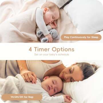 HOUSBAY Baby Sound Machine with Night Light Features