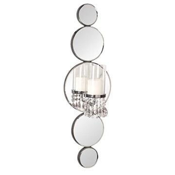 Howard Elliott Wall Mirror Sconce Candle Holder - Elegant Home Decor Accent