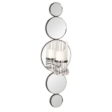 Howard Elliott Wall Mirror Sconce Candle Holder - Elegant Home Decor Accent