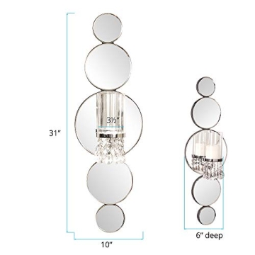 Howard Elliott Mirrored Candle Sconce for Stylish Decor