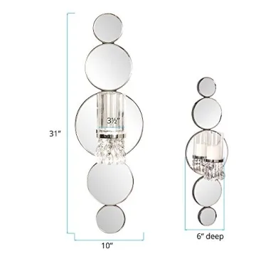 Howard Elliott Mirrored Candle Sconce for Stylish Decor