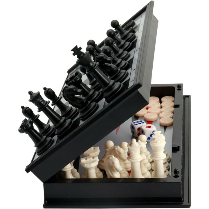 Magnetic 10" Chess Set - 3 in 1 Travel Game