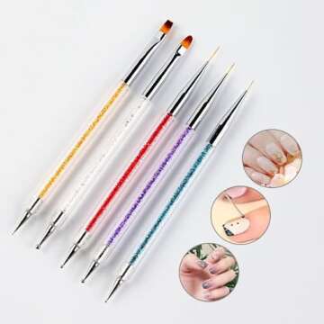 5 Pcs Dotting Pen Tool Trace Painting Tools Dotting Tools for Painting Dot Nail Art Tool Two Way Dot...