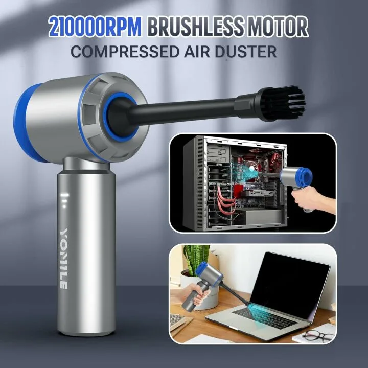 2 in 1 Mini Vacuum Cleaner & Air Duster - Powerful