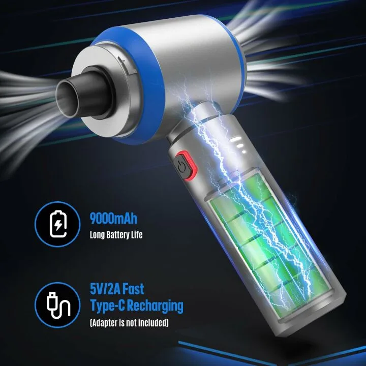 2 in 1 Mini Vacuum Cleaner & Air Duster - Powerful
