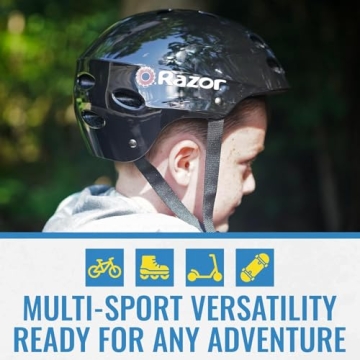 Razor V-17 Youth Multi-Sport Helmet in Gloss Black