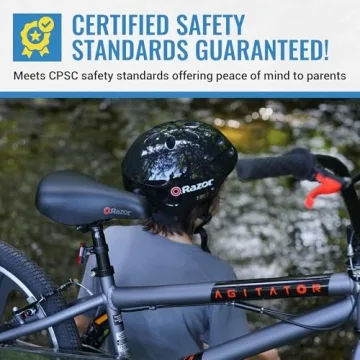 Razor V-17 Youth Multi-Sport Helmet in Gloss Black