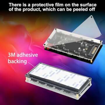 HATMINI ARGB and PWM Hub，8 Way 5V 3 Pin ARGB HUB and 8 Way 4 PIN Cooling Fan PWM Hub with Acrylic Shell and 3M Adhesive,Used to Expand The Motherboard Fan and ARGB Interface
