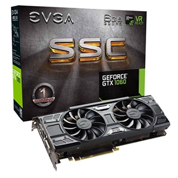 EVGA GeForce GTX 1060 GAMING, ACX 2.0 (Single Fan), 6GB GDDR5, DX12 OSD Support (PXOC) 06G-P4-6161-K...