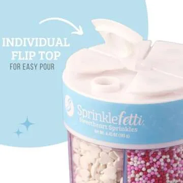 Sweets Indeed Heart Sprinkles, Valentines Day, Edible Sprinkle Mix, Heart Shapes, Jimmies, Perfect for Cake Decorations, Baking, Ice Cream, Cookies, Cupcake Topper (Sweetheart)