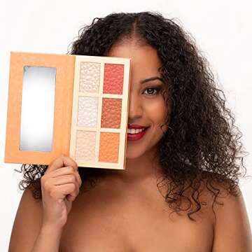 Gluten-Free, Vegan Contour Makeup Palette - Blush & Bronzer (Face Contour Blusher) EpiLynx by Dr. Liia