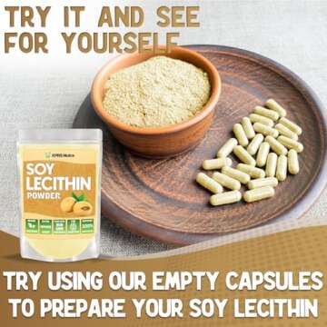 XPRS Nutra Soy Lecithin Powder Food Grade Fat Emulsifier - Suitable for Cooking, Baking and More - Vegan Friendly Soy Lecithin Powder Cooking Aid (8 Ounce)