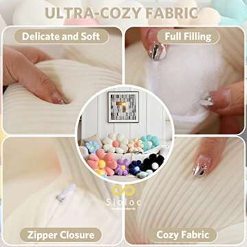 Soft Plush Sioloc Flower Pillow – Decorative Cushion Gift