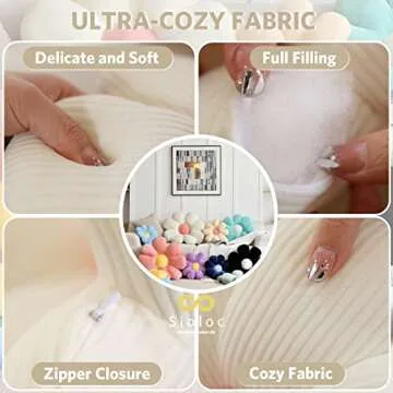 Soft Plush Sioloc Flower Pillow – Decorative Cushion Gift