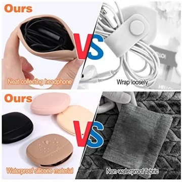 Compact Silicone Headphone Organizer for Travel & Home