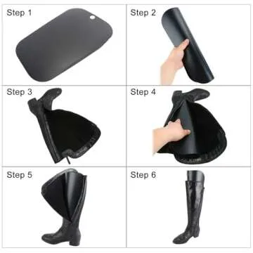 Homend 10 Pairs (20 Sheets) Boot Shaper Form Inserts Boots Tall Support for Women and Men Black (12“ Length)