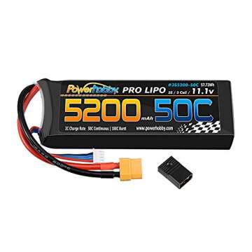 Powerhobby 3S 11.1V 5200mAh 50C Lipo Battery Pack w XT60 Connector/Plug 3-Cell