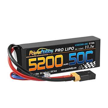 Powerhobby 3S 11.1V 5200mAh 50C Lipo Battery Pack w XT60 Connector/Plug 3-Cell