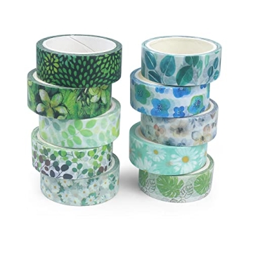 FKEYTO Washi Tape Set,Great for Bullet Journal Supplies, Arts, Scrapbook, DIY Crafts, Planners，15 ...