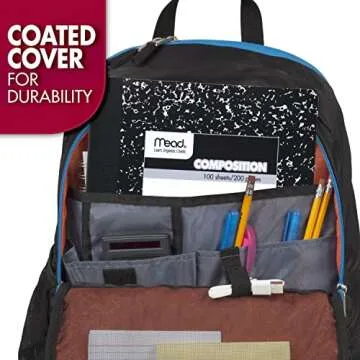 Durable Mead Composition Notebooks with Wide Ruled Pages